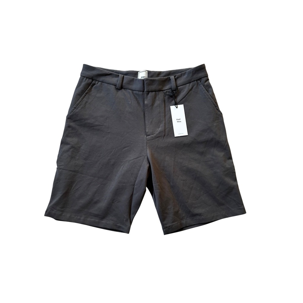 Swet Tailor Mens Shorts Size 30 Charcoal Grey Stretch Cotton Chino NWT